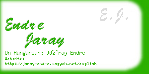 endre jaray business card